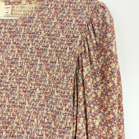 Nation LTD Pepper Smocked Romance Blouse Puff Sleeve Boho Cottagecore - Picture 6 of 8